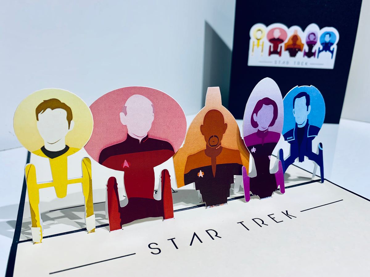 STAR TREK 3D Pop Up Greeting Card Happy Birthday Thank You Handmade Gift Thinking of You Blank Card for Any Occasion Happy Father's Australiana Celebrate the Party Friendship