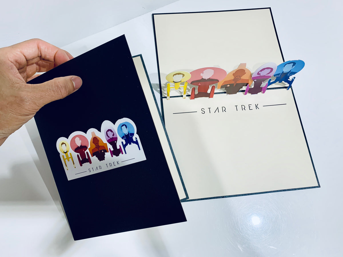 STAR TREK 3D Pop Up Greeting Card Happy Birthday Thank You Handmade Gift Thinking of You Blank Card for Any Occasion Happy Father's Australiana Celebrate the Party Friendship
