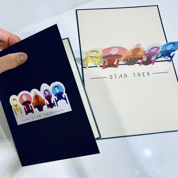 STAR TREK 3D Pop Up Greeting Card Happy Birthday Thank You Handmade Gift Thinking of You Blank Card for Any Occasion Happy Father's Australiana Celebrate the Party Friendship