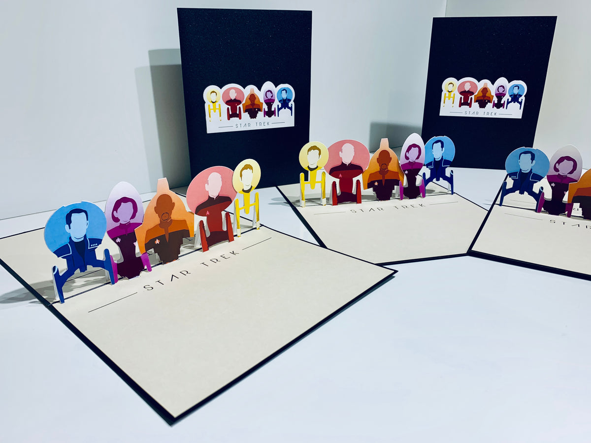 STAR TREK 3D Pop Up Greeting Card Happy Birthday Thank You Handmade Gift Thinking of You Blank Card for Any Occasion Happy Father's Australiana Celebrate the Party Friendship