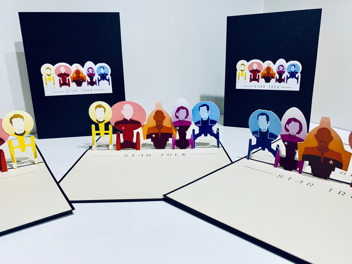 STAR TREK 3D Pop Up Greeting Card Happy Birthday Thank You Handmade Gift Thinking of You Blank Card for Any Occasion Happy Father's Australiana Celebrate the Party Friendship