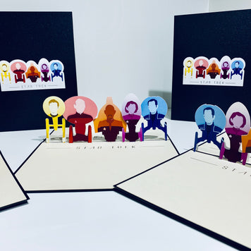 STAR TREK 3D Pop Up Greeting Card Happy Birthday Thank You Handmade Gift Thinking of You Blank Card for Any Occasion Happy Father's Australiana Celebrate the Party Friendship
