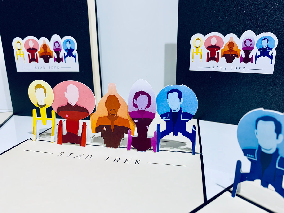 STAR TREK 3D Pop Up Greeting Card Happy Birthday Thank You Handmade Gift Thinking of You Blank Card for Any Occasion Happy Father's Australiana Celebrate the Party Friendship