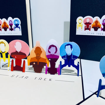 STAR TREK 3D Pop Up Greeting Card Happy Birthday Thank You Handmade Gift Thinking of You Blank Card for Any Occasion Happy Father's Australiana Celebrate the Party Friendship