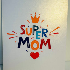 SUPER MOM - Incredible Multitasking Abilities of the Modern Mother Origami Pop Cards 3D Pop Up Greeting Card Handmade Gift for Mum Floral Blank Card Australian Made Thank You Thinking of You Mother's Day Paper Art Gift Australian Celebrate Special Mum