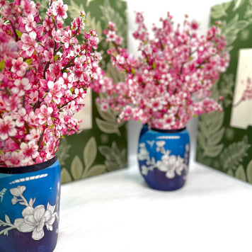 Sakura Pink Cherry Blossom 3D Pop-Up Flower Bouquet Origami Pop Cards 3D Pop Up Greeting Card Happy Birthday Thank You Handmade Gift Thinking of You Blank Card for Any Occasion Happy Mother's Day Happy Father's Australiana Celebrate