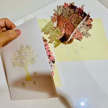Sakura Cherry Blossom Tree in Pink & White Spring Colours Origami Pop Cards 3D Pop Up Greeting Card Happy Birthday Thank You Handmade Gift Thinking of You Blank Card for Any Occasion Happy Mother's Day Happy Father's Australiana Celebrate