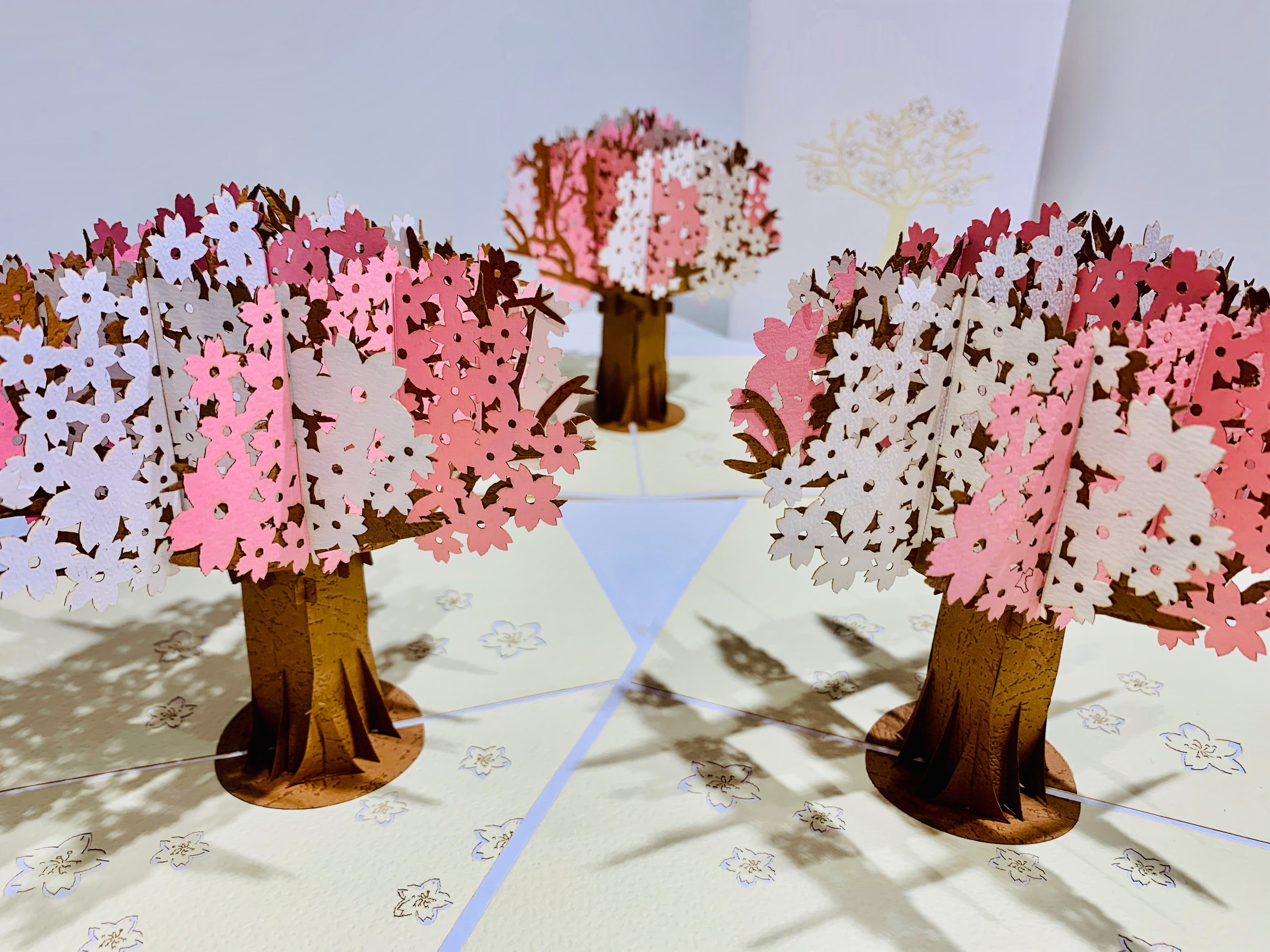 Sakura Cherry Blossom Tree in Pink & White Spring Colours Origami Pop Cards 3D Pop Up Greeting Card Happy Birthday Thank You Handmade Gift Thinking of You Blank Card for Any Occasion Happy Mother's Day Happy Father's Australiana Celebrate