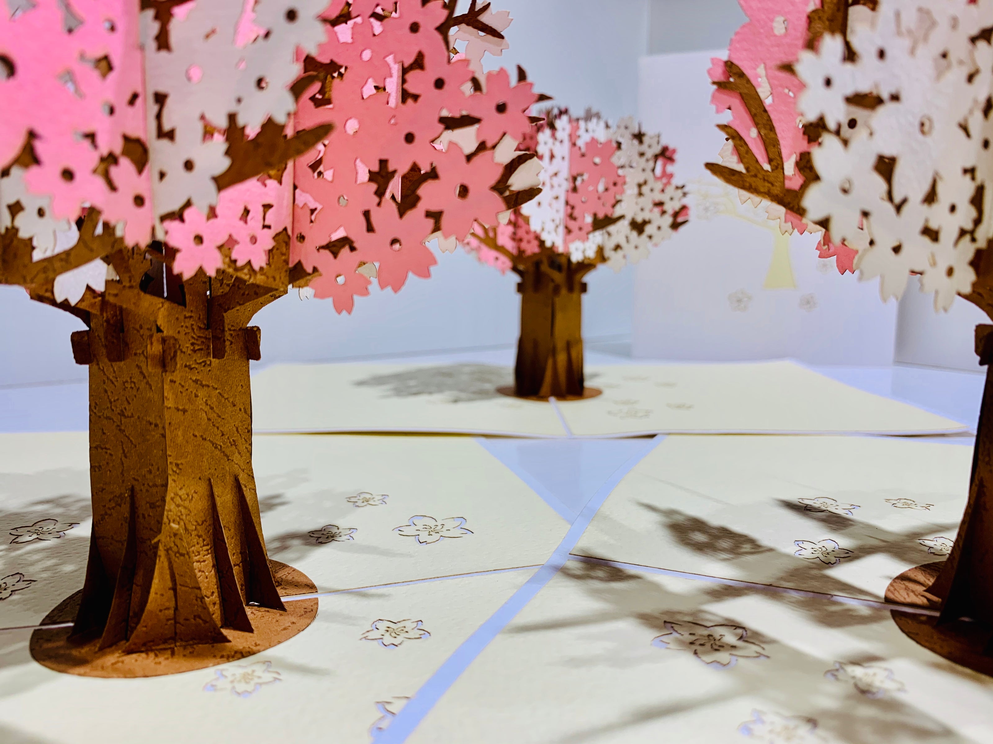 Sakura Cherry Blossom Tree in Pink & White Spring Colours Origami Pop Cards 3D Pop Up Greeting Card Happy Birthday Thank You Handmade Gift Thinking of You Blank Card for Any Occasion Happy Mother's Day Happy Father's Australiana Celebrate