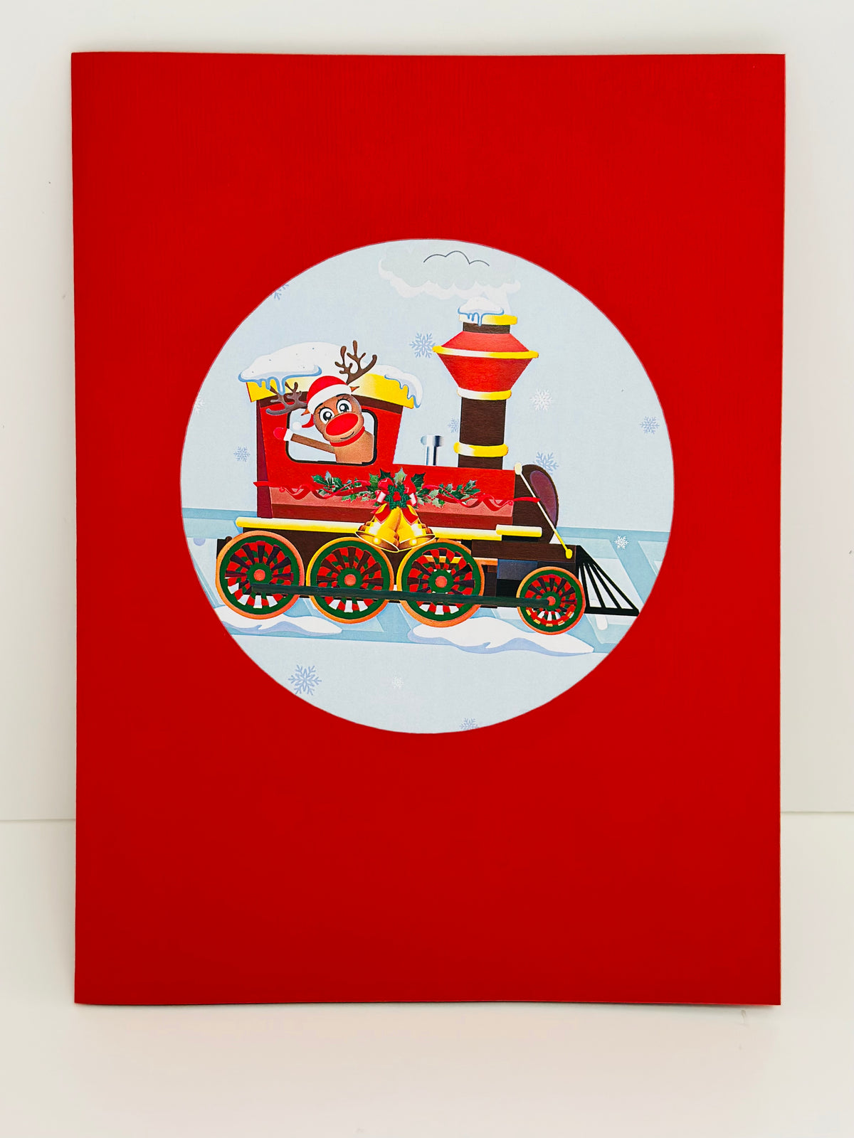 Santa Christmas Train Origami Pop Cards 3D Pop Up Greeting Card Merry Christmas Thank You Handmade Best Wishes Blank Card Gift Happy Holidays Celebrate the Special Day Moment with Family and Friends