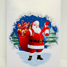 Santa with Toy Bag Origami Pop Cards 3D Pop Up Greeting Card Merry Christmas Thank You Handmade Best Wishes Blank Card Gift Happy Holidays Celebrate the Special Day Moment with Family and Friends