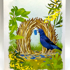 Satin Bowerbird - Australia's Unique Wildlife Origami Pop Cards 3D Pop Up Greeting Card Celebrate Happy Birthday Thank You Handmade Best Wishes Gift Thinking of You Blank Card for Any Occasion Happy Mother's Day Happy Father's Day Australiana Nature