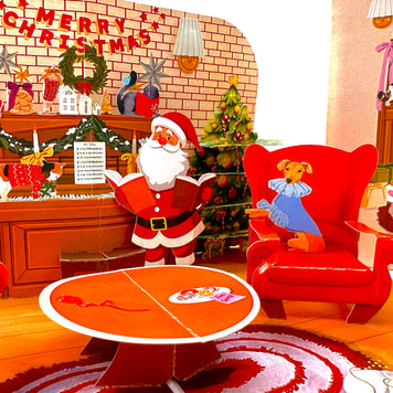 Singing Santa Merry Christmas Medley with His Best Friends - Dog & Cat 3D Origami Pop Cards 3D Pop Up Greeting Card Merry Christmas Thank You Handmade Best Wishes Blank Card Gift Happy Holidays Celebrate the Special Day