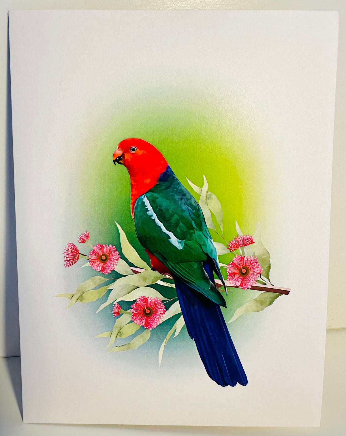 Single Australian King Parrot - Aussie Bird Origami Pop Cards 3D Pop Up Greeting Card Celebrate Happy Birthday Thank You Handmade Best Wishes Gift Thinking of You Blank Card for Any Occasion Happy Mother's Day Happy Father's Day Australiana Birds