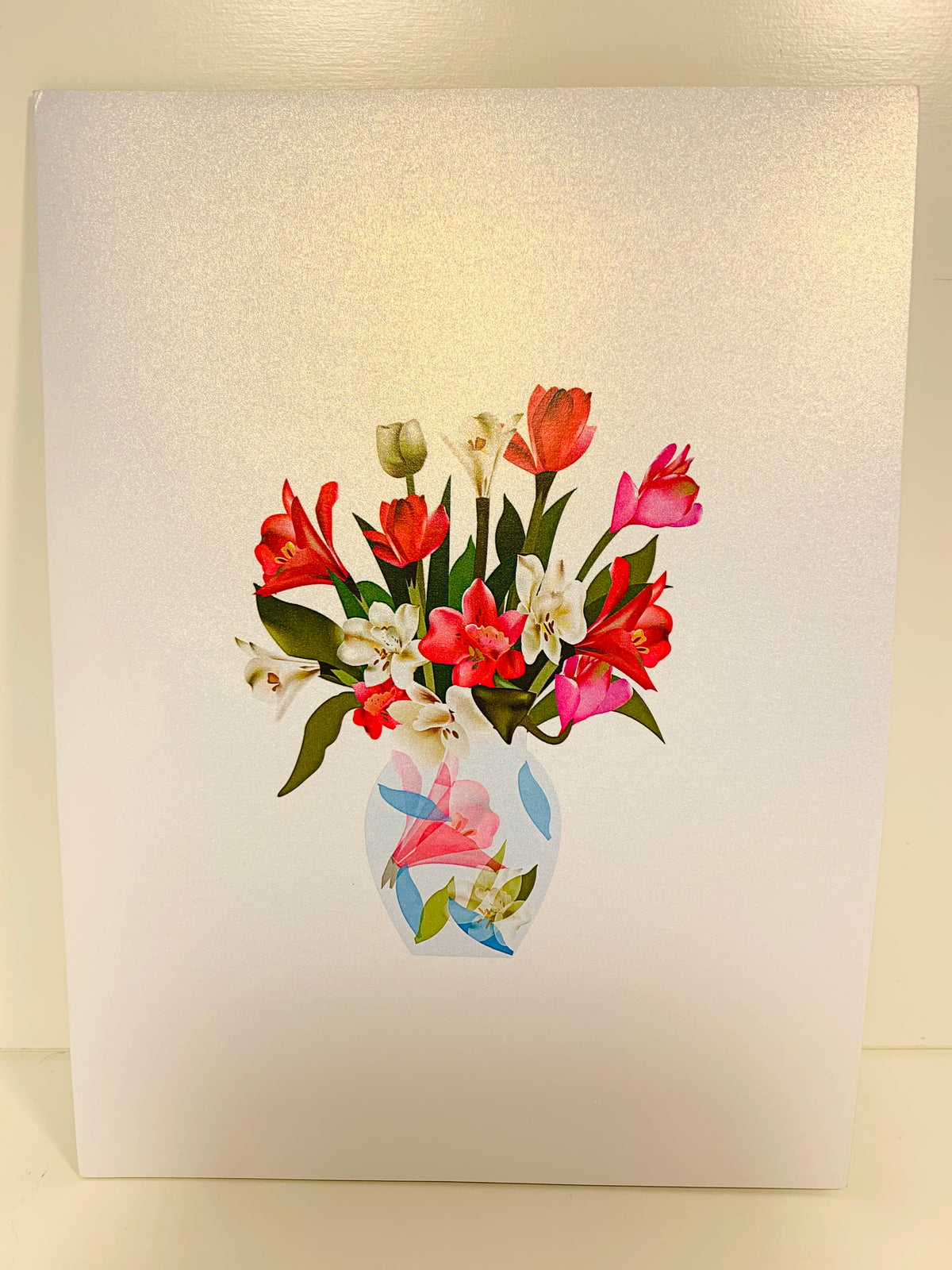 Spring Colourful Lily Flowers in a Vase Origami Pop Cards 3D Pop Up Greeting Card Happy Birthday Thank You Handmade Gift Thinking of You Blank Card for Any Occasion Happy Mother's Day Happy Father's Australiana Celebrate the Beauty of Flower