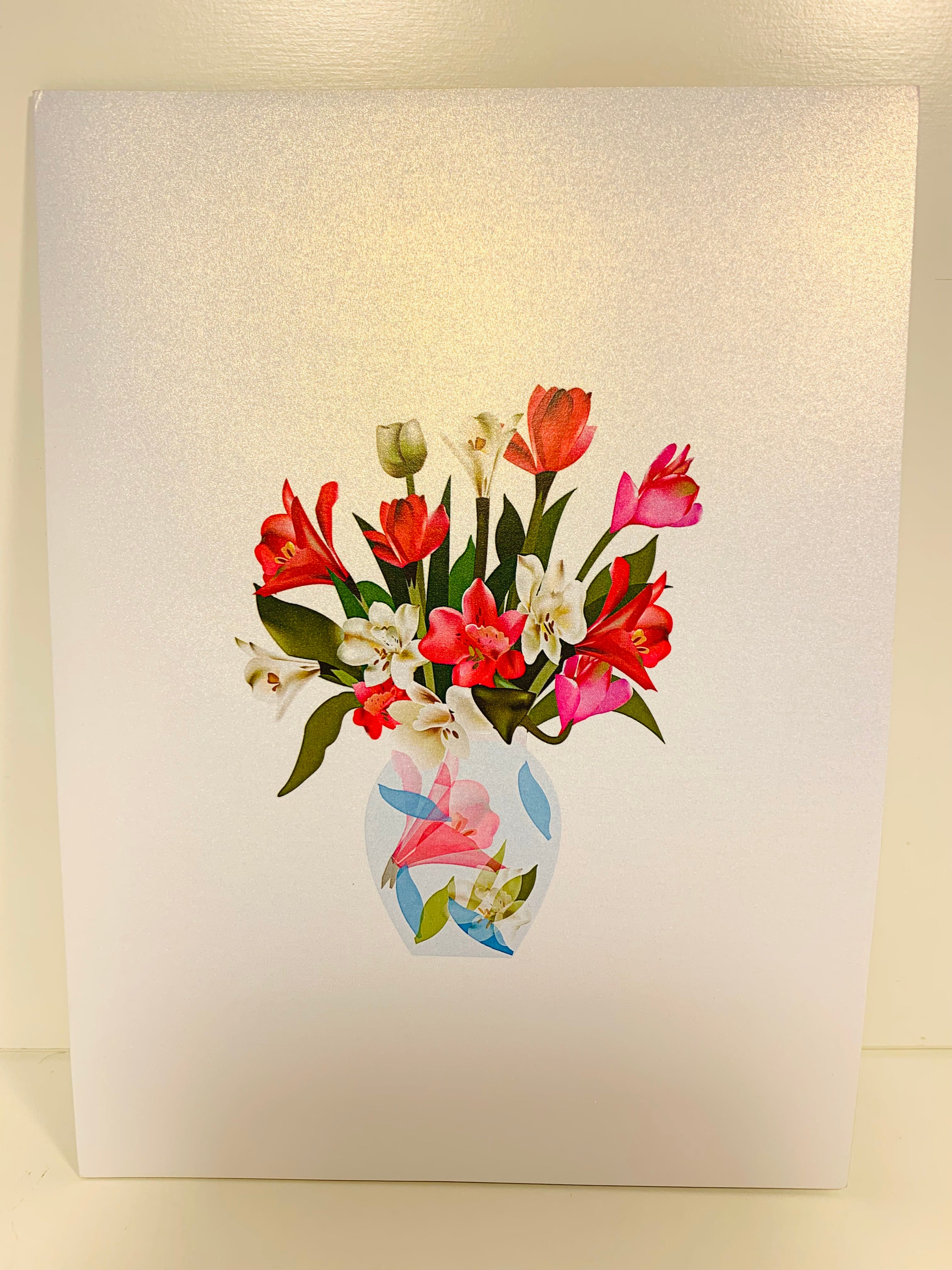 Spring Colourful Lily Flowers in a Vase Origami Pop Cards 3D Pop Up Greeting Card Happy Birthday Thank You Handmade Gift Thinking of You Blank Card for Any Occasion Happy Mother's Day Happy Father's Australiana Celebrate the Beauty of Flower