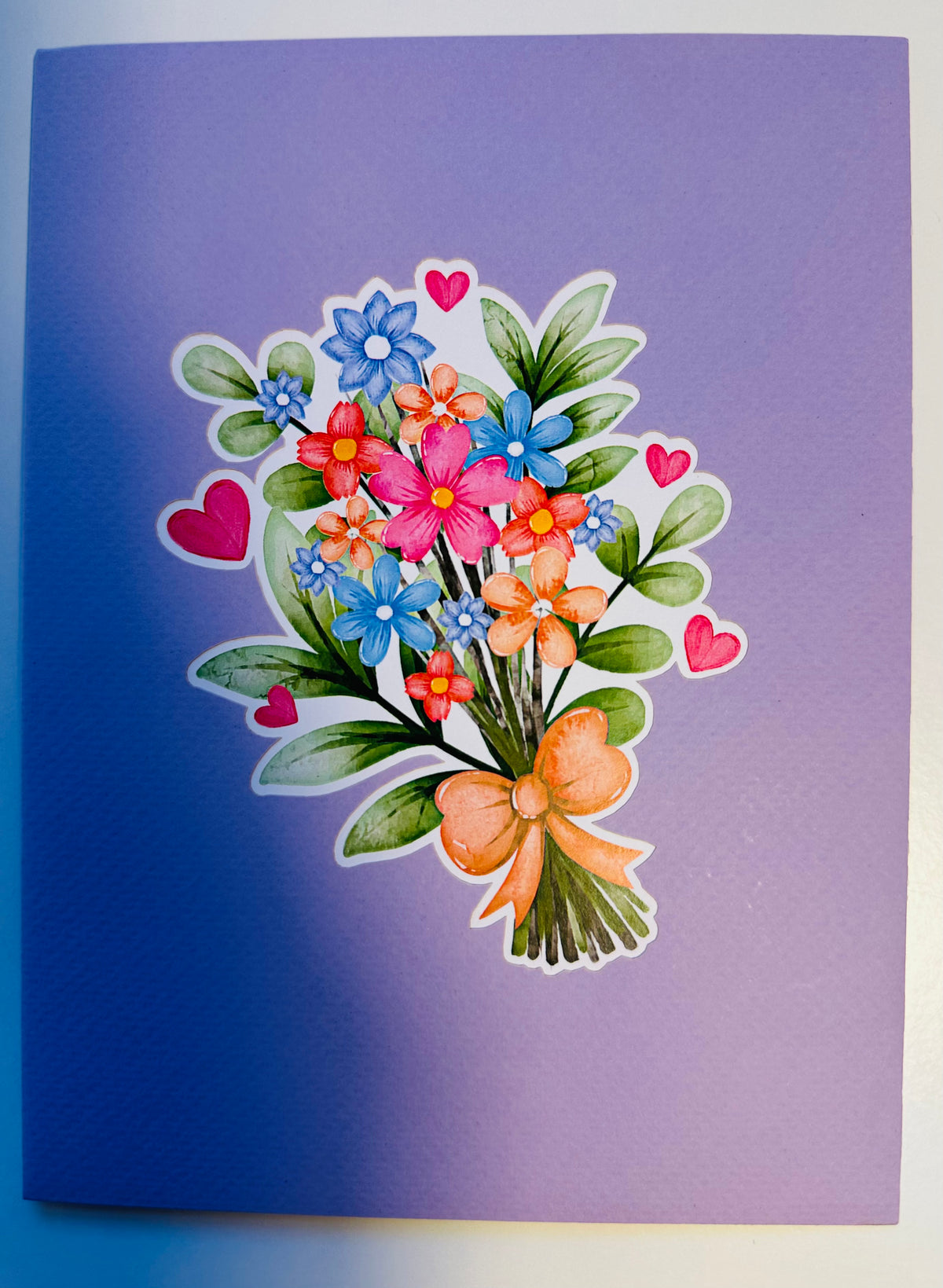 Spring Pink Purple Mixed Daisy Flower Bouquet Origami Pop Cards 3D Pop Up Greeting Card Happy Birthday Thank You Handmade Gift Thinking of You Blank Card for Any Occasion Happy Mother's Day Happy Father's Australiana Celebrate the Beauty of Flower