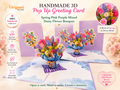 Spring Pink Purple Mixed Daisy Flower Bouquet Origami Pop Cards 3D Pop Up Greeting Card Happy Birthday Thank You Handmade Gift Thinking of You Blank Card for Any Occasion Happy Mother's Day Happy Father's Australiana Celebrate the Beauty of Flower
