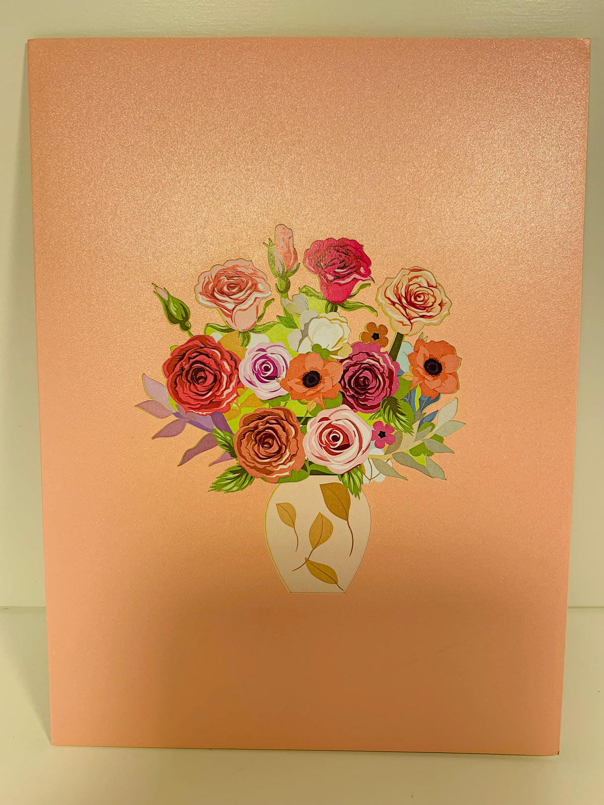 Spring Rose Flower Bouquet for any Special Occasion Origami Pop Cards 3D Pop Up Greeting Card Happy Birthday Thank You Handmade Gift Thinking of You Blank Card for Any Occasion Happy Mother's Day Happy Father's Australiana Celebrate and Romantic