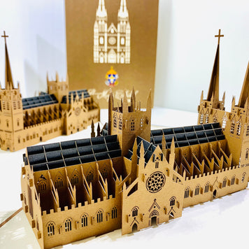 St Mary’s Cathedral Sydney - Metallic Dark Brown 3D POP UP GREETING CARD - Created by Origami Pop Cards – 3D Pop Up Greeting Cards, Australian Design & Handmade, 3D Pop Up Magical Paper Cards, Handmade Pop Up Cards Celebrate Anniversary  Memoriable