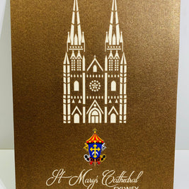 St Mary’s Cathedral Sydney - Metallic Dark Brown 3D POP UP GREETING CARD - Created by Origami Pop Cards – 3D Pop Up Greeting Cards, Australian Design & Handmade, 3D Pop Up Magical Paper Cards, Handmade Pop Up Cards Celebrate Anniversary  Memoriable