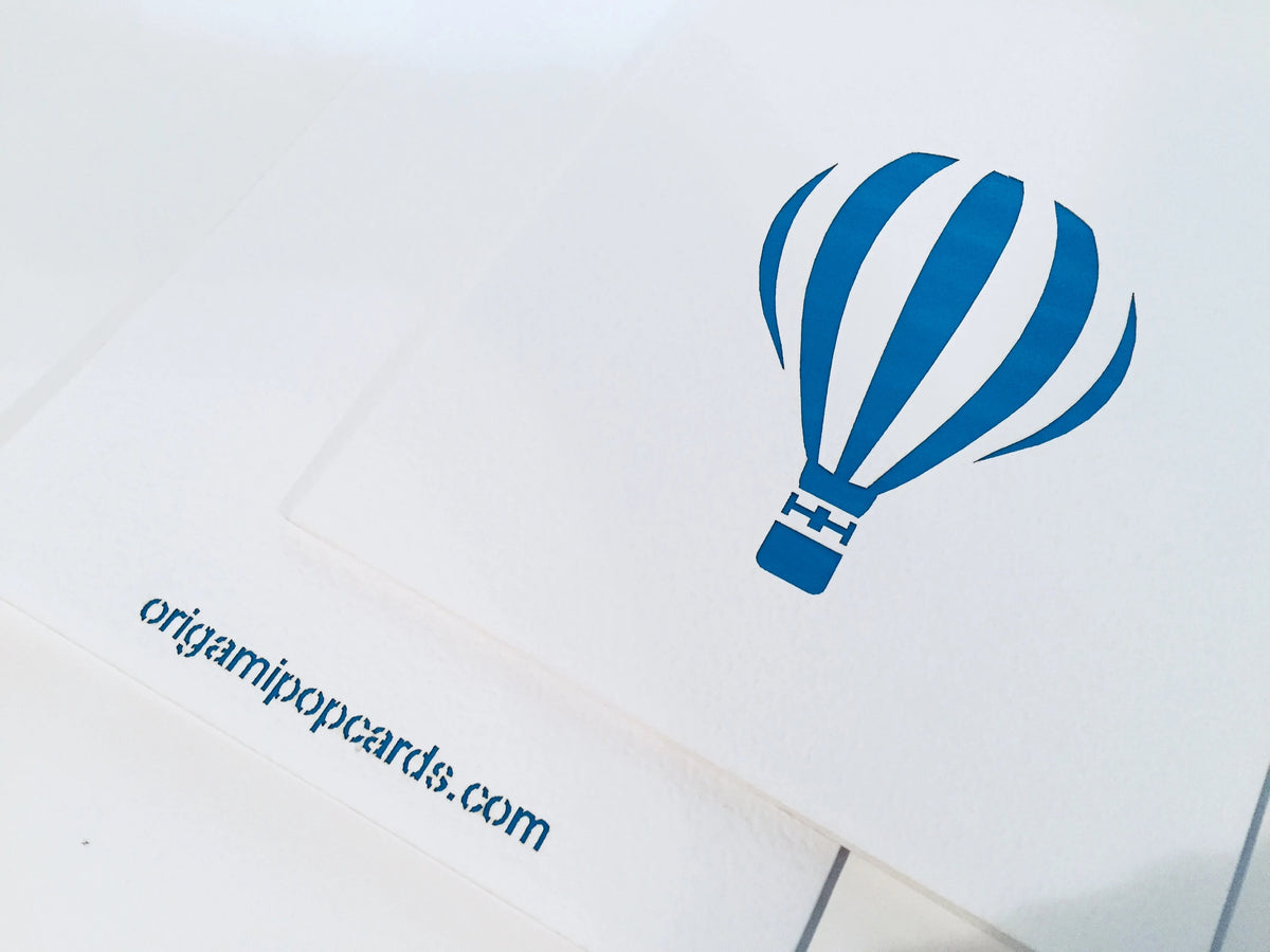 Stunning Hot Air Balloon in White Cover Origami Pop Cards 3D Pop Up Greeting Card Thank You Handmade Gift Thinking of You Blank Card for Happy Birthday Occasion Australiana Celebrate the Beauty and Happiness During Special Day Best Wishes Gift