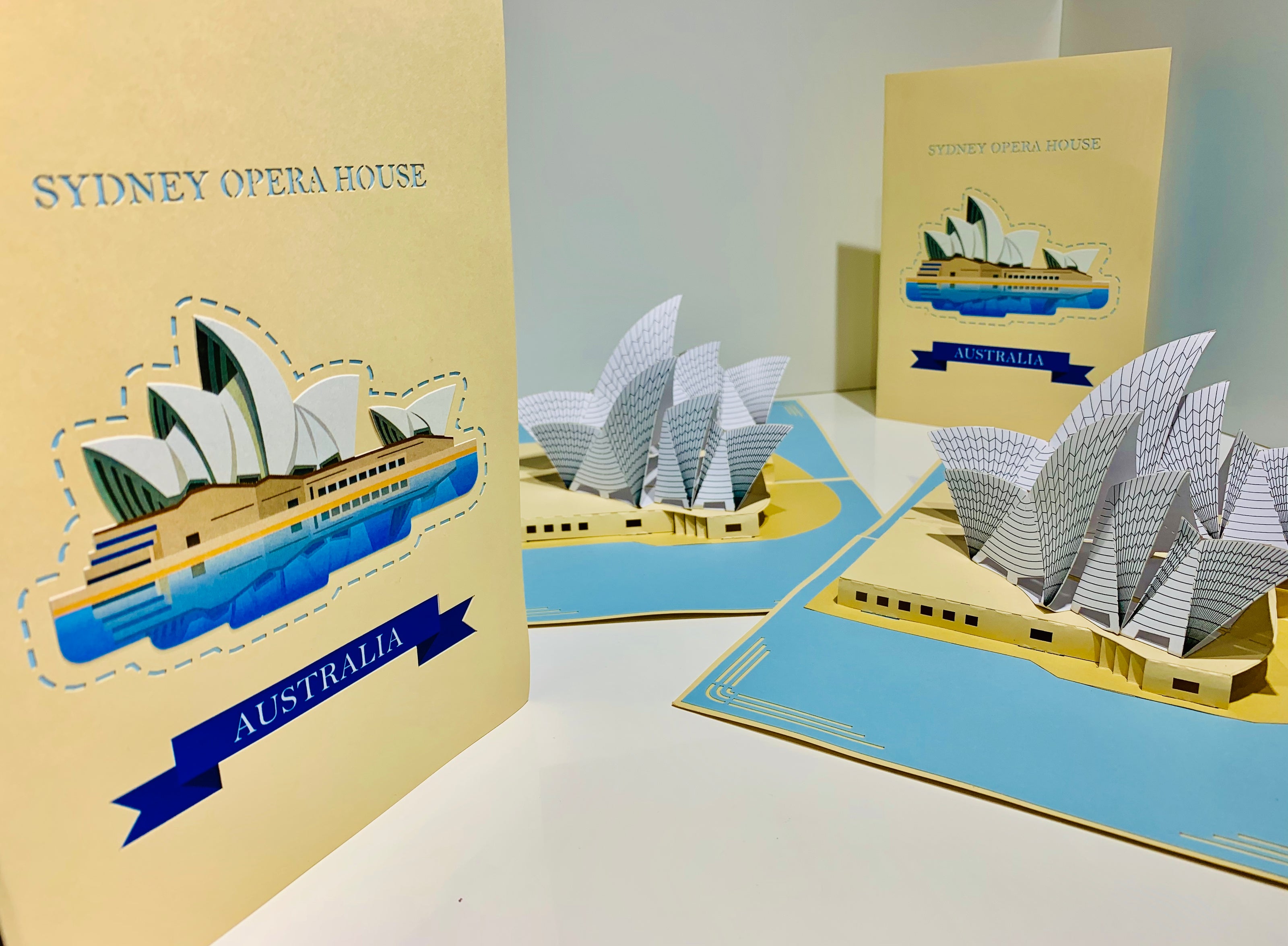 Stunning Sydney Opera House Australia 3D POP UP GREETING CARD - Created by Origami Pop Cards – 3D Pop Up Greeting Cards, Australian Design & Handmade, 3D Pop Up Magical Paper Cards, Handmade Pop Up Cards Celebrate Love Anniversary Heart Fell Romantic