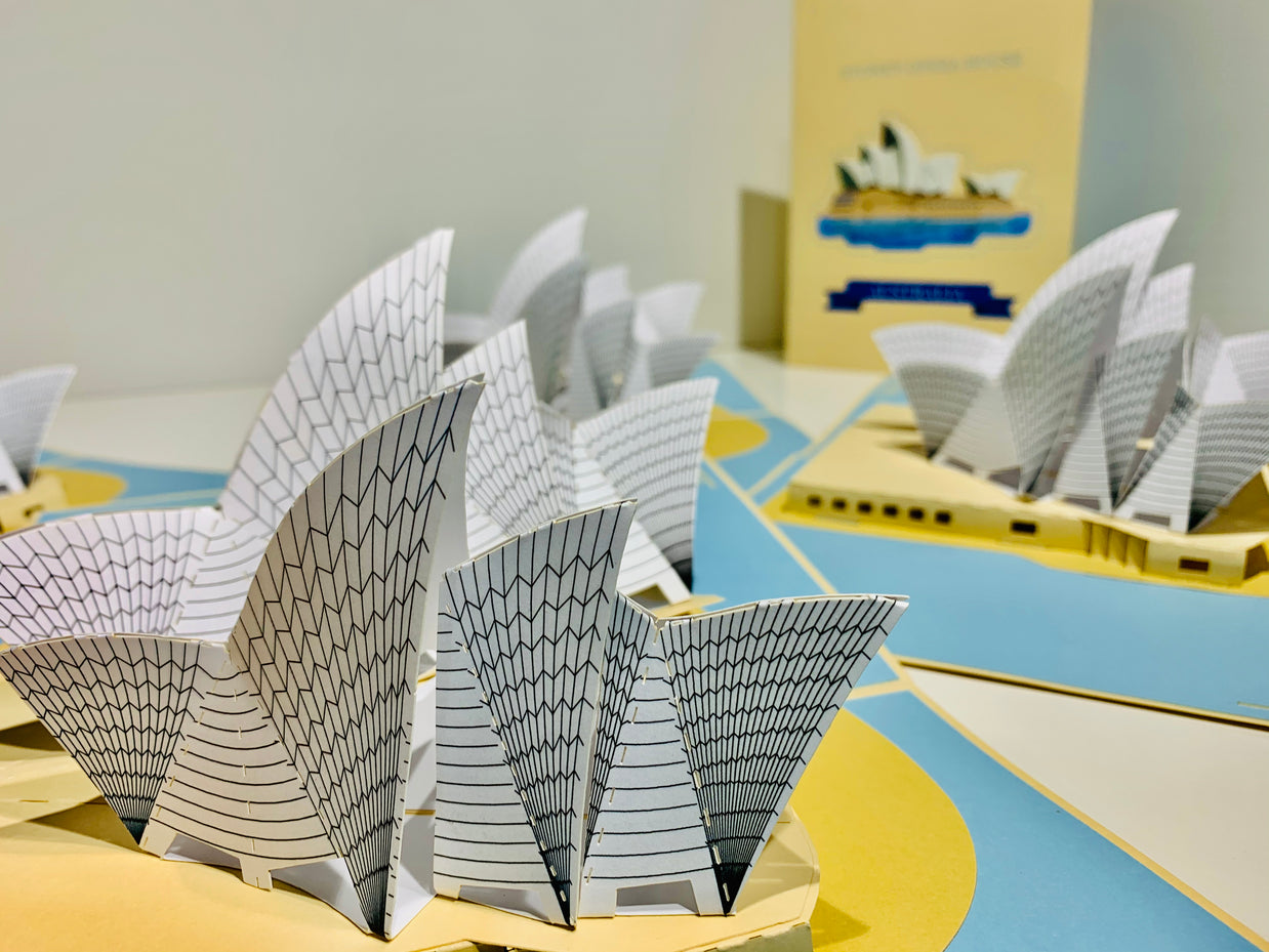 Stunning Sydney Opera House Australia 3D POP UP GREETING CARD - Created by Origami Pop Cards – 3D Pop Up Greeting Cards, Australian Design & Handmade, 3D Pop Up Magical Paper Cards, Handmade Pop Up Cards Celebrate Love Anniversary Heart Fell Romantic