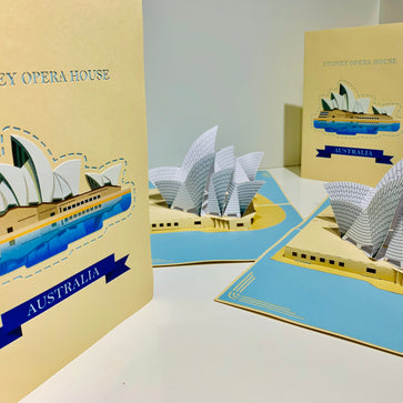Stunning Sydney Opera House Australia 3D POP UP GREETING CARD - Created by Origami Pop Cards – 3D Pop Up Greeting Cards, Australian Design & Handmade, 3D Pop Up Magical Paper Cards, Handmade Pop Up Cards Celebrate Love Anniversary Heart Fell Romantic