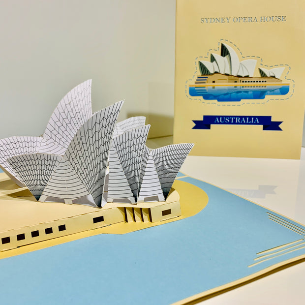 Stunning Sydney Opera House Australia 3D POP UP GREETING CARD - Created by Origami Pop Cards – 3D Pop Up Greeting Cards, Australian Design & Handmade, 3D Pop Up Magical Paper Cards, Handmade Pop Up Cards Celebrate Love Anniversary Heart Fell Romantic
