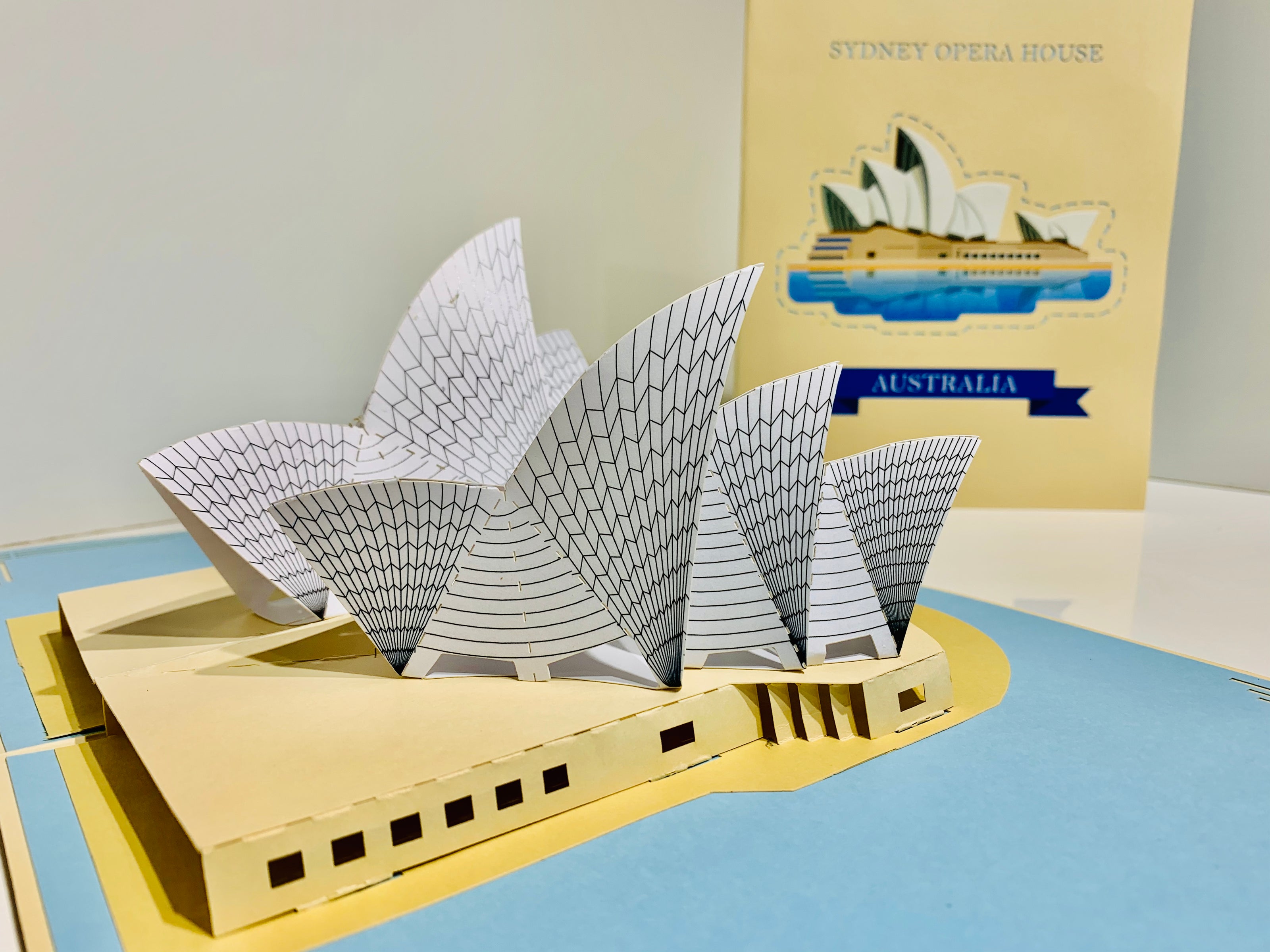 Stunning Sydney Opera House Australia 3D POP UP GREETING CARD - Created by Origami Pop Cards – 3D Pop Up Greeting Cards, Australian Design & Handmade, 3D Pop Up Magical Paper Cards, Handmade Pop Up Cards Celebrate Love Anniversary Heart Fell Romantic