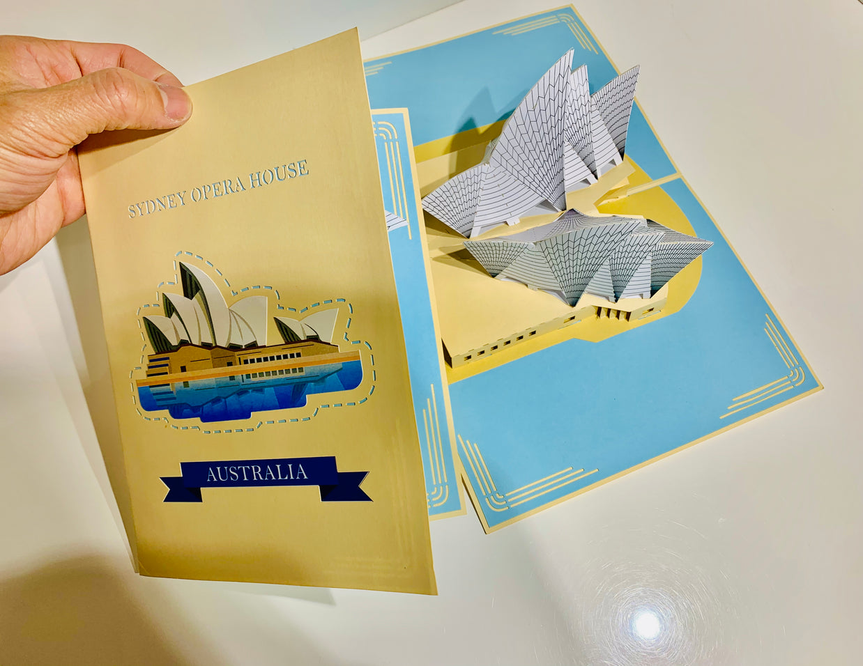 Stunning Sydney Opera House Australia 3D POP UP GREETING CARD - Created by Origami Pop Cards – 3D Pop Up Greeting Cards, Australian Design & Handmade, 3D Pop Up Magical Paper Cards, Handmade Pop Up Cards Celebrate Love Anniversary Heart Fell Romantic