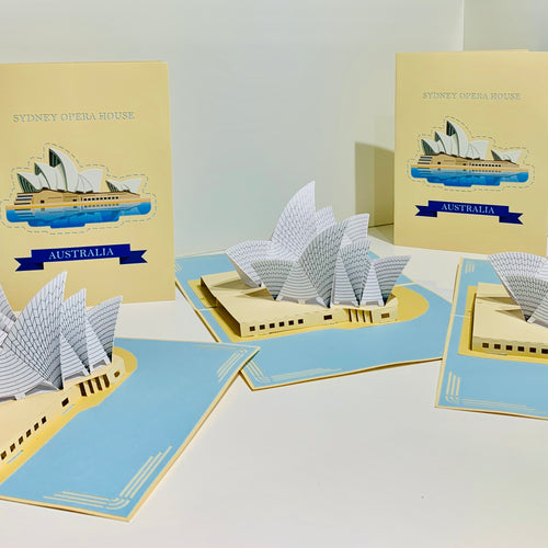 Stunning Sydney Opera House Australia 3D POP UP GREETING CARD - Created by Origami Pop Cards – 3D Pop Up Greeting Cards, Australian Design & Handmade, 3D Pop Up Magical Paper Cards, Handmade Pop Up Cards Celebrate Love Anniversary Heart Fell Romantic