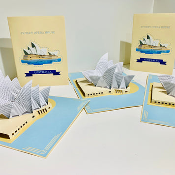Stunning Sydney Opera House Australia 3D POP UP GREETING CARD - Created by Origami Pop Cards – 3D Pop Up Greeting Cards, Australian Design & Handmade, 3D Pop Up Magical Paper Cards, Handmade Pop Up Cards Celebrate Love Anniversary Heart Fell Romantic