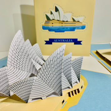 Stunning Sydney Opera House Australia 3D POP UP GREETING CARD - Created by Origami Pop Cards – 3D Pop Up Greeting Cards, Australian Design & Handmade, 3D Pop Up Magical Paper Cards, Handmade Pop Up Cards Celebrate Love Anniversary Heart Fell Romantic