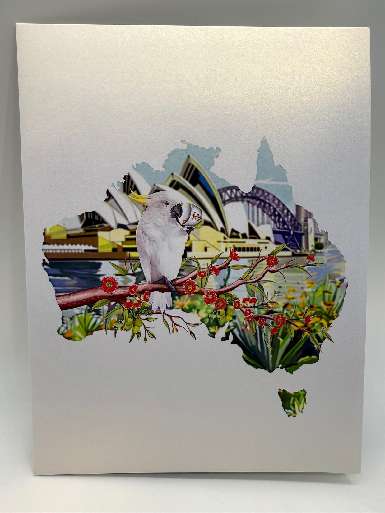 Sulphur-Crested White Cockatoo Having Its Morning Coffee Origami Pop Cards 3D Pop Up Greeting Card Celebrate Happy Birthday Thank You Handmade Best Wishes Gift Thinking of You Blank Card for Any Occasion Happy Mother's Day Happy Father's Day Australiana