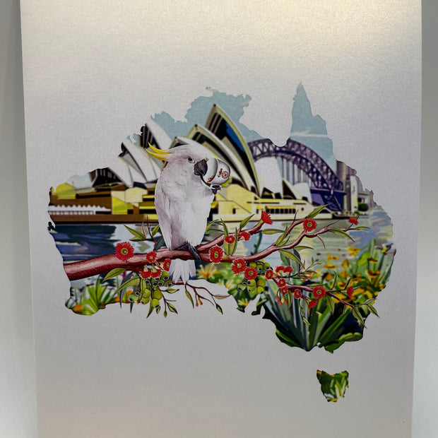 Sulphur-Crested White Cockatoo Having Its Morning Coffee Origami Pop Cards 3D Pop Up Greeting Card Celebrate Happy Birthday Thank You Handmade Best Wishes Gift Thinking of You Blank Card for Any Occasion Happy Mother's Day Happy Father's Day Australiana