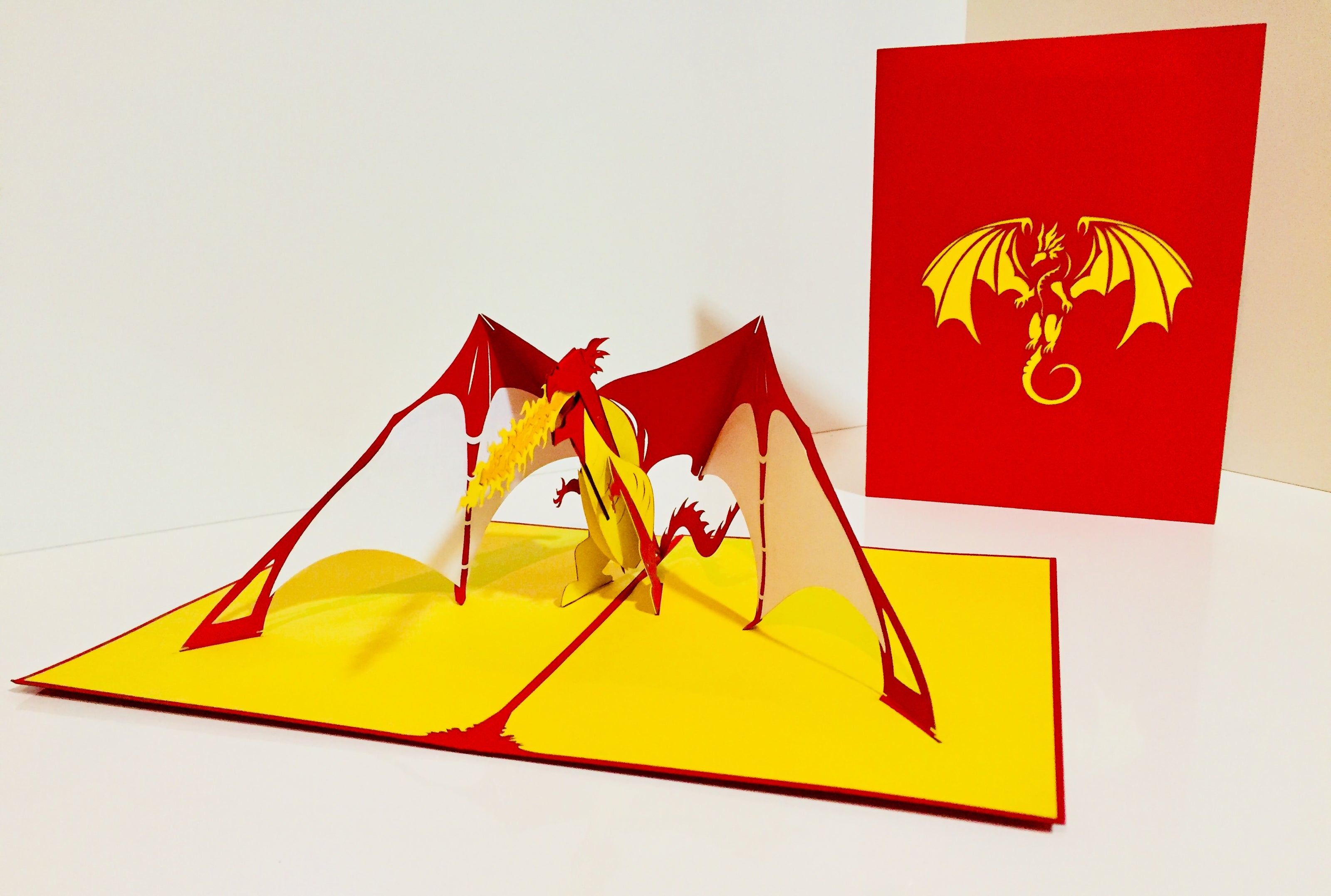 Super Cool Fire Breathing Dragon Origami Pop Cards 3D Pop Up Greeting Card Happy Birthday Thank You Handmade Gift Thinking of You Blank Card for Any Occasion Happy Mother's Day Happy Father's Australiana Celebrate the Beauty of Animals Perfect for Boy