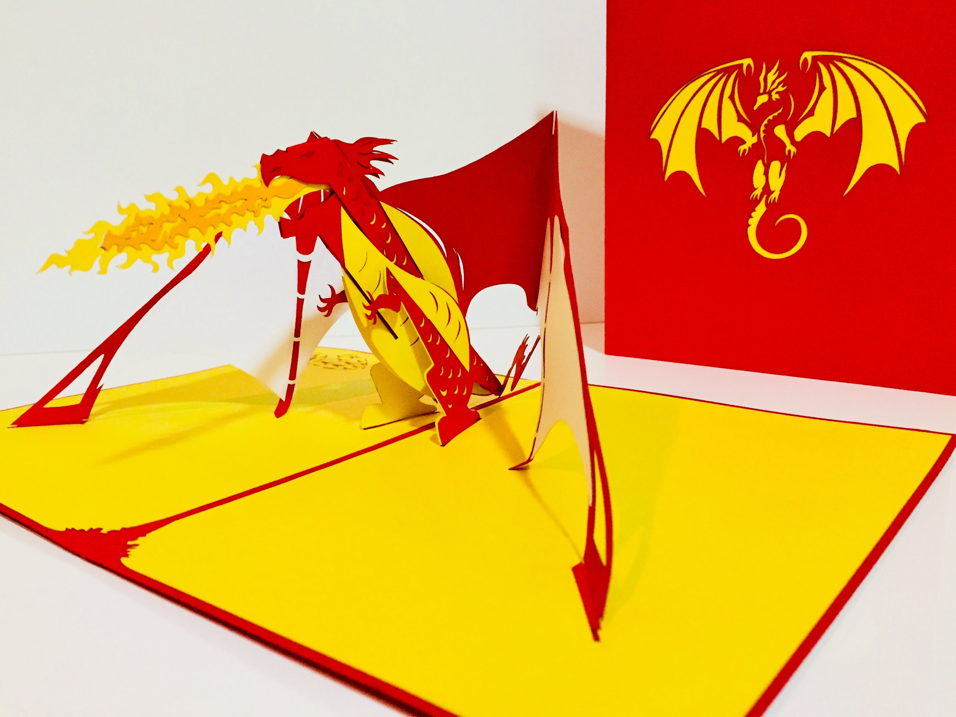 Super Cool Fire Breathing Dragon Origami Pop Cards 3D Pop Up Greeting Card Happy Birthday Thank You Handmade Gift Thinking of You Blank Card for Any Occasion Happy Mother's Day Happy Father's Australiana Celebrate the Beauty of Animals Perfect for Boy