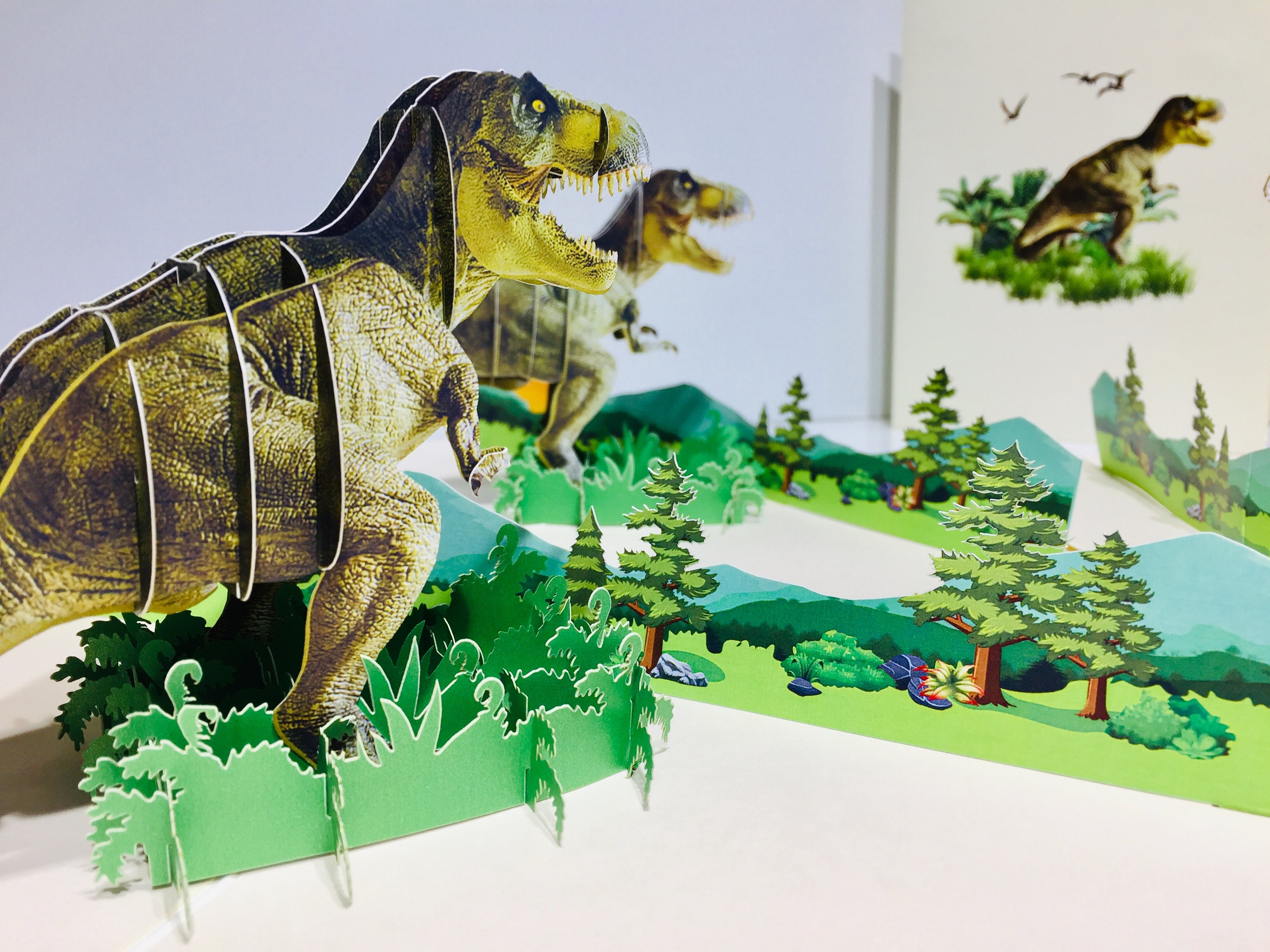 Super Cool T-Rex Dinosaur Tyrannosaurus Rex Origami Pop Cards 3D Pop Up Greeting Card Happy Birthday Thank You Handmade Gift Thinking of You Blank Card for Any Occasion Happy Mother's Day Happy Father's Australiana Celebrate Wild Animals Perfect for Boy