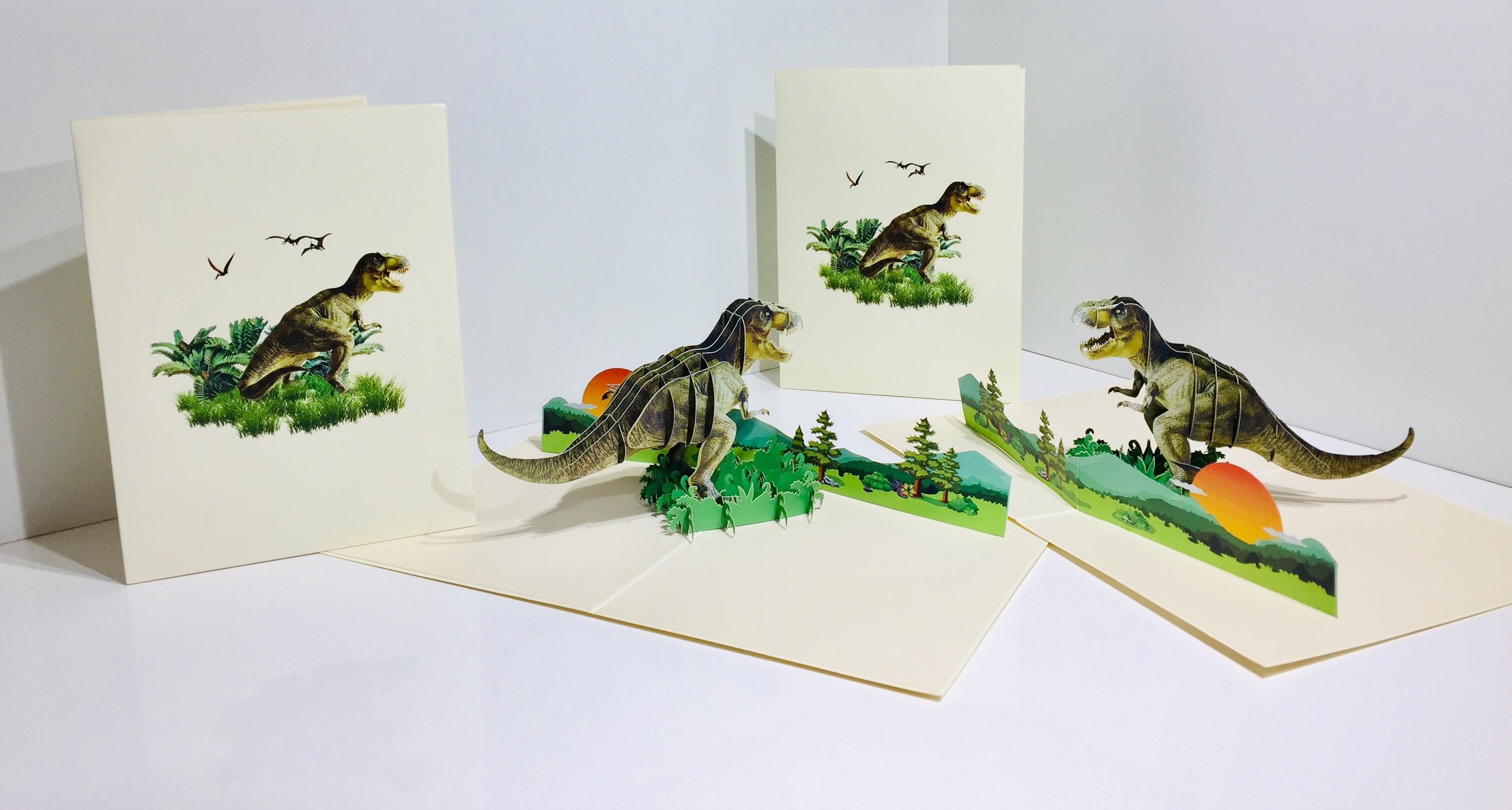 Super Cool T-Rex Dinosaur Tyrannosaurus Rex Origami Pop Cards 3D Pop Up Greeting Card Happy Birthday Thank You Handmade Gift Thinking of You Blank Card for Any Occasion Happy Mother's Day Happy Father's Australiana Celebrate Wild Animals Perfect for Boy