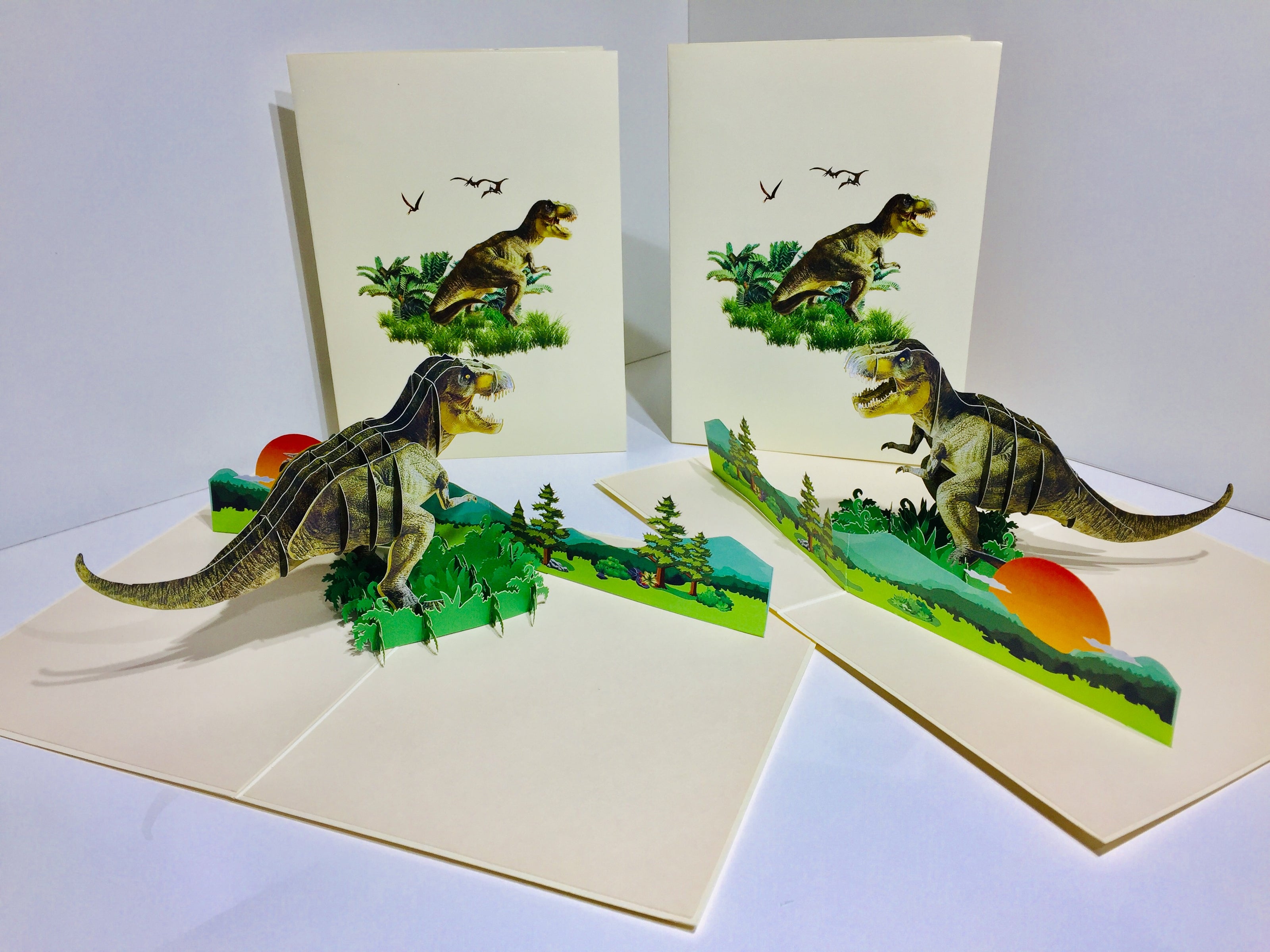 Super Cool T-Rex Dinosaur Tyrannosaurus Rex Origami Pop Cards 3D Pop Up Greeting Card Happy Birthday Thank You Handmade Gift Thinking of You Blank Card for Any Occasion Happy Mother's Day Happy Father's Australiana Celebrate Wild Animals Perfect for Boy