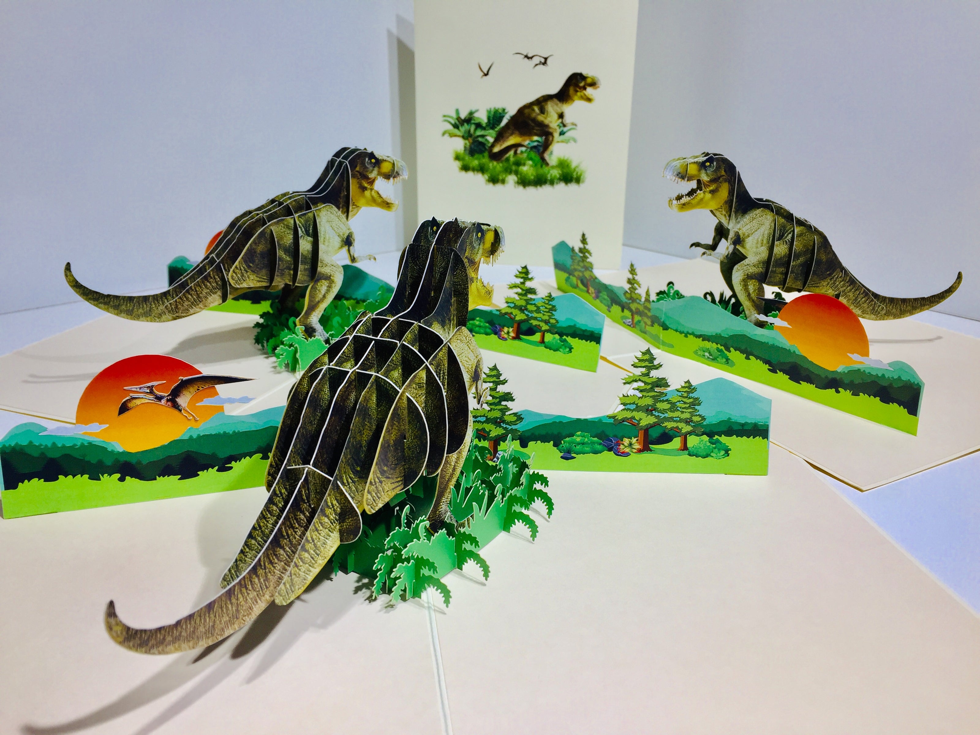 Super Cool T-Rex Dinosaur Tyrannosaurus Rex Origami Pop Cards 3D Pop Up Greeting Card Happy Birthday Thank You Handmade Gift Thinking of You Blank Card for Any Occasion Happy Mother's Day Happy Father's Australiana Celebrate Wild Animals Perfect for Boy