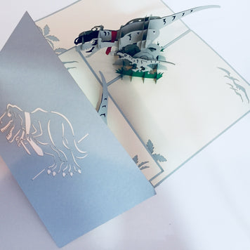 Super Cute Dad & Son Dinosaurs - Perfect for Dog Lovers Origami Pop Cards 3D Pop Up Greeting Card Happy Birthday Thank You Handmade Gift Thinking of You Blank Card for Any Occasion Happy Mother's Day Happy Father's Australiana Celebration
