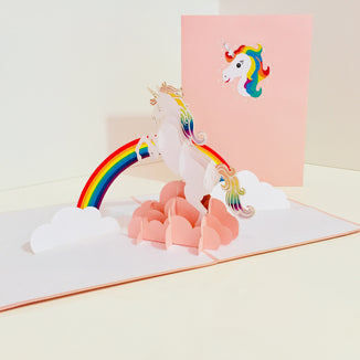 Super Cute Fairy Unicorn Origami Pop Cards 3D Pop Up Greeting Card Happy Birthday Thank You Handmade Gift Thinking of You Blank Card for Any Occasion Happy Mother's Day Australiana Celebrate the Beauty of Animals Perfect Gift for Girl (Copy)