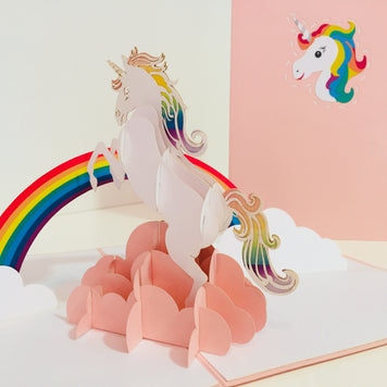 Super Cute Fairy Unicorn Origami Pop Cards 3D Pop Up Greeting Card Happy Birthday Thank You Handmade Gift Thinking of You Blank Card for Any Occasion Happy Mother's Day Australiana Celebrate the Beauty of Animals Perfect Gift for Girl (Copy)