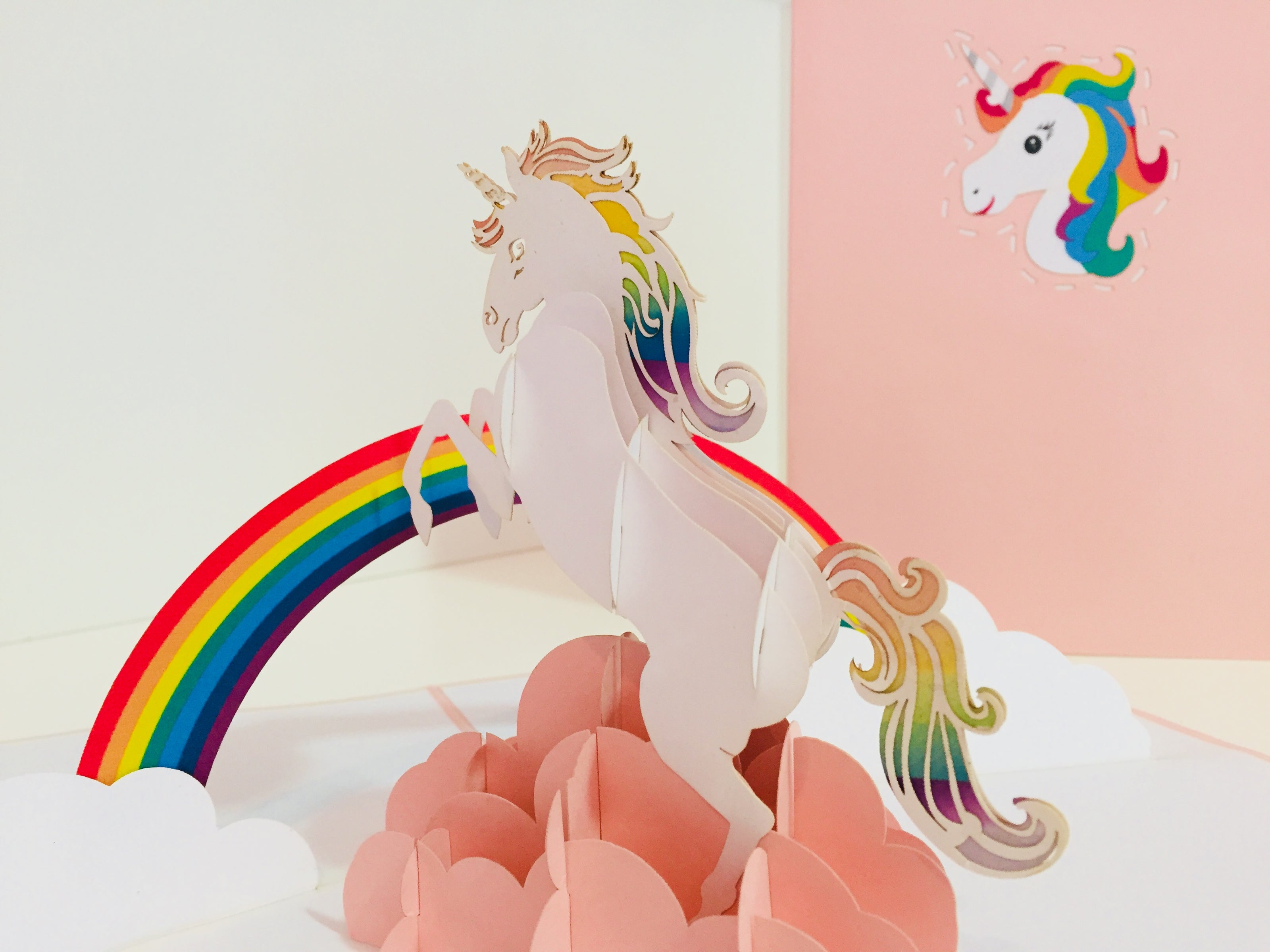 Super Cute Fairy Unicorn Origami Pop Cards 3D Pop Up Greeting Card Happy Birthday Thank You Handmade Gift Thinking of You Blank Card for Any Occasion Happy Mother's Day Australiana Celebrate the Beauty of Animals Perfect Gift for Girl (Copy)