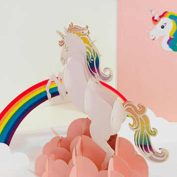 Super Cute Fairy Unicorn Origami Pop Cards 3D Pop Up Greeting Card Happy Birthday Thank You Handmade Gift Thinking of You Blank Card for Any Occasion Happy Mother's Day Australiana Celebrate the Beauty of Animals Perfect Gift for Girl (Copy)