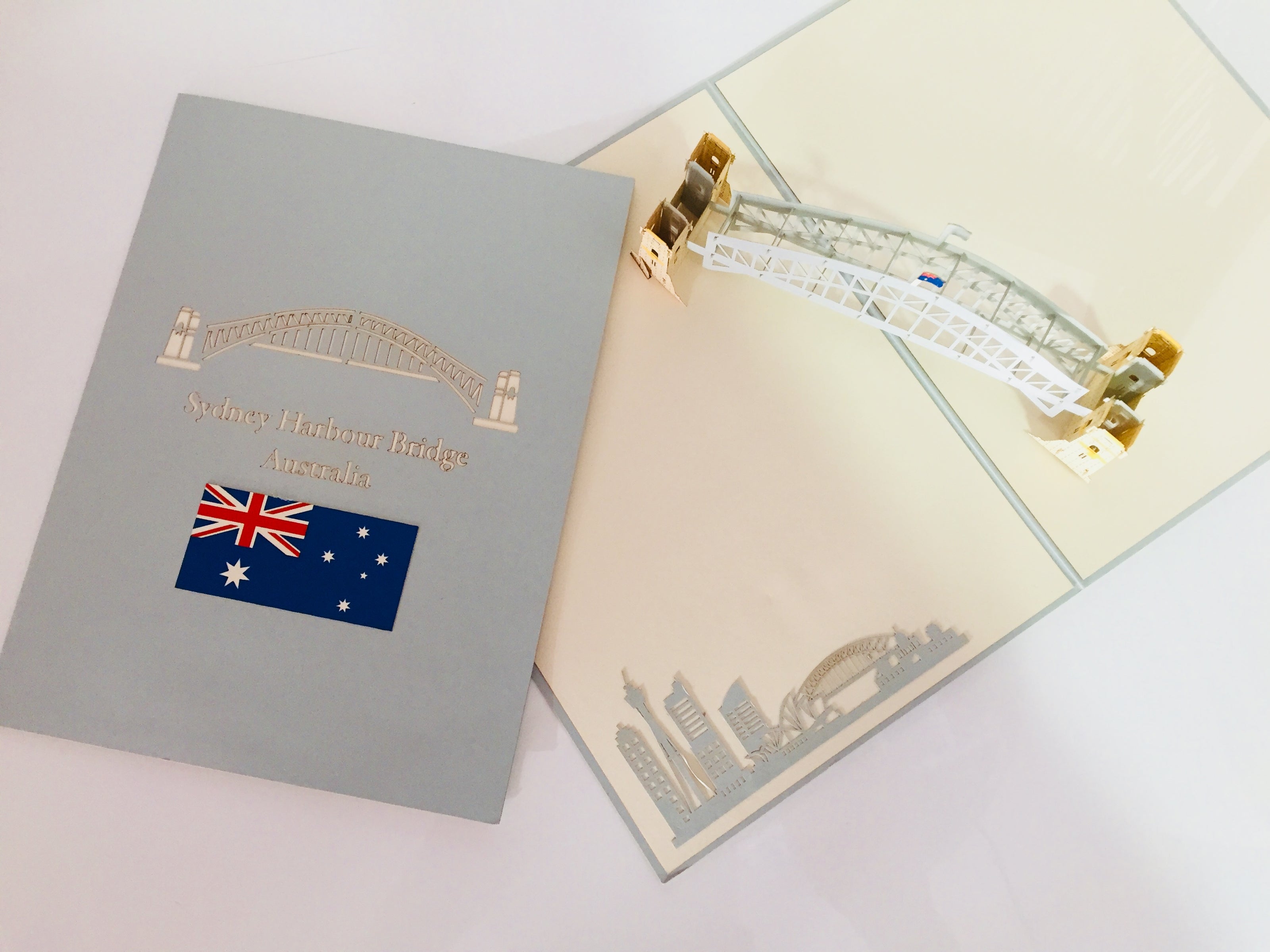 Sydney Harbour Bridge Australia 3D POP UP GREETING CARD - Created by Origami Pop Cards – 3D Pop Up Greeting Cards, Australian Design & Handmade, 3D Pop Up Magical Paper Cards, Handmade Pop Up Cards Celebrate Love Anniversary Heart Fell Romantic