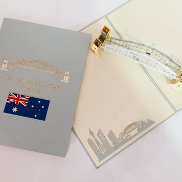 Sydney Harbour Bridge Australia 3D POP UP GREETING CARD - Created by Origami Pop Cards – 3D Pop Up Greeting Cards, Australian Design & Handmade, 3D Pop Up Magical Paper Cards, Handmade Pop Up Cards Celebrate Love Anniversary Heart Fell Romantic